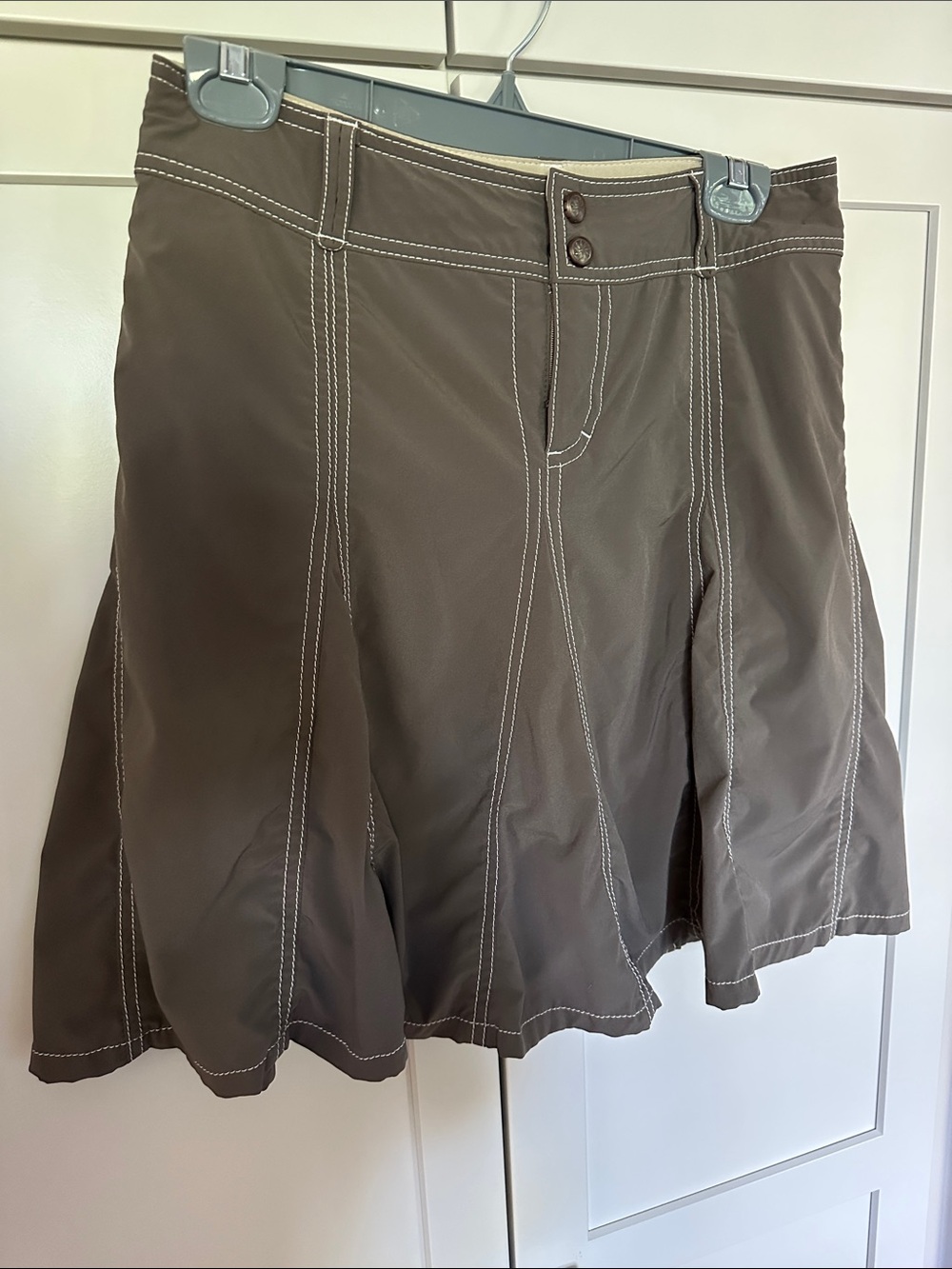 Athleta Brown A-Line Skort with Contrast Stitching